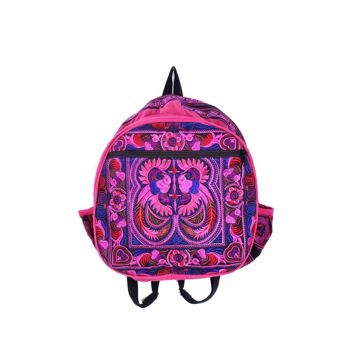 Tribal Bird Embroidered Hmong Backpack- Thailand