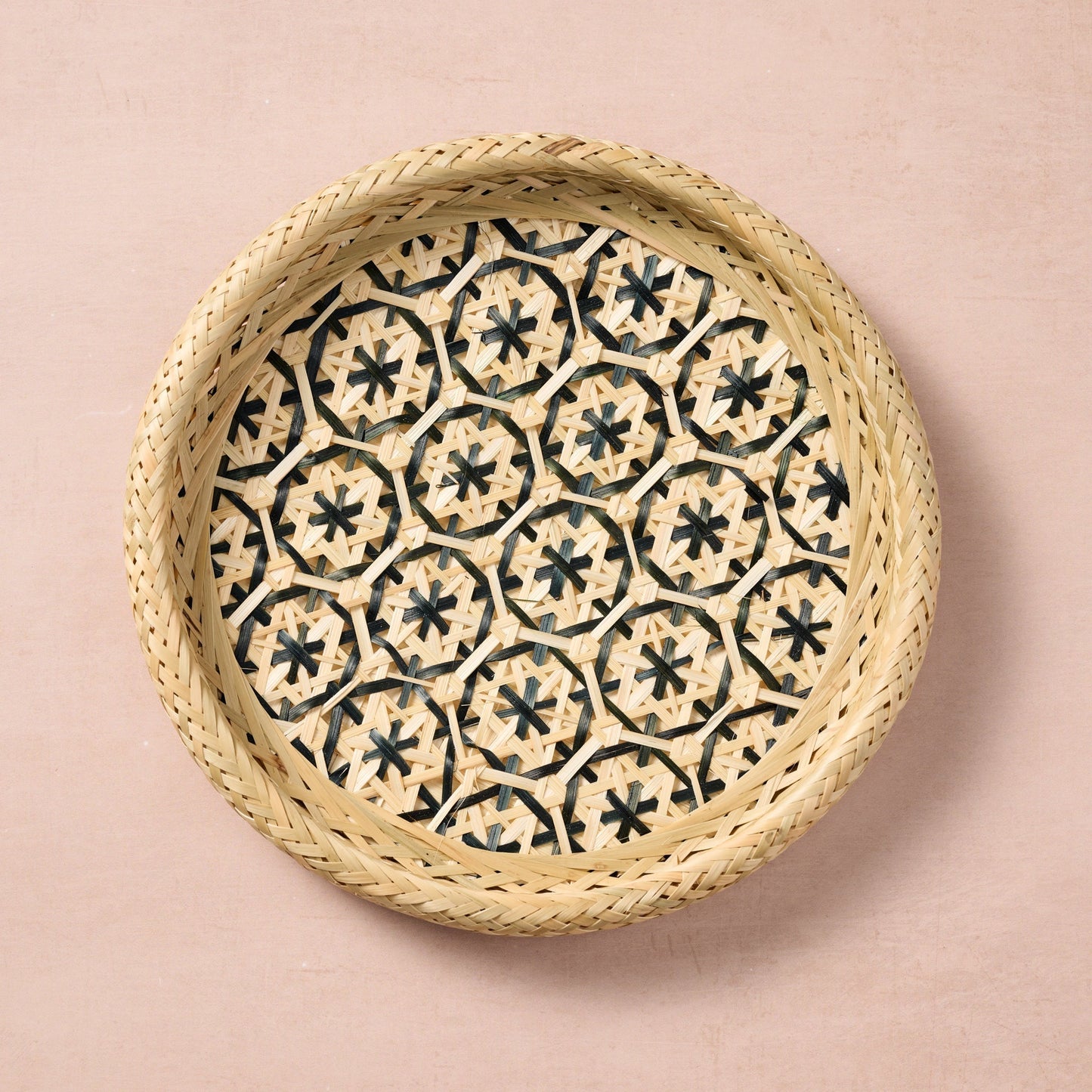 Phu An Bamboo Basket with Black - 10.5