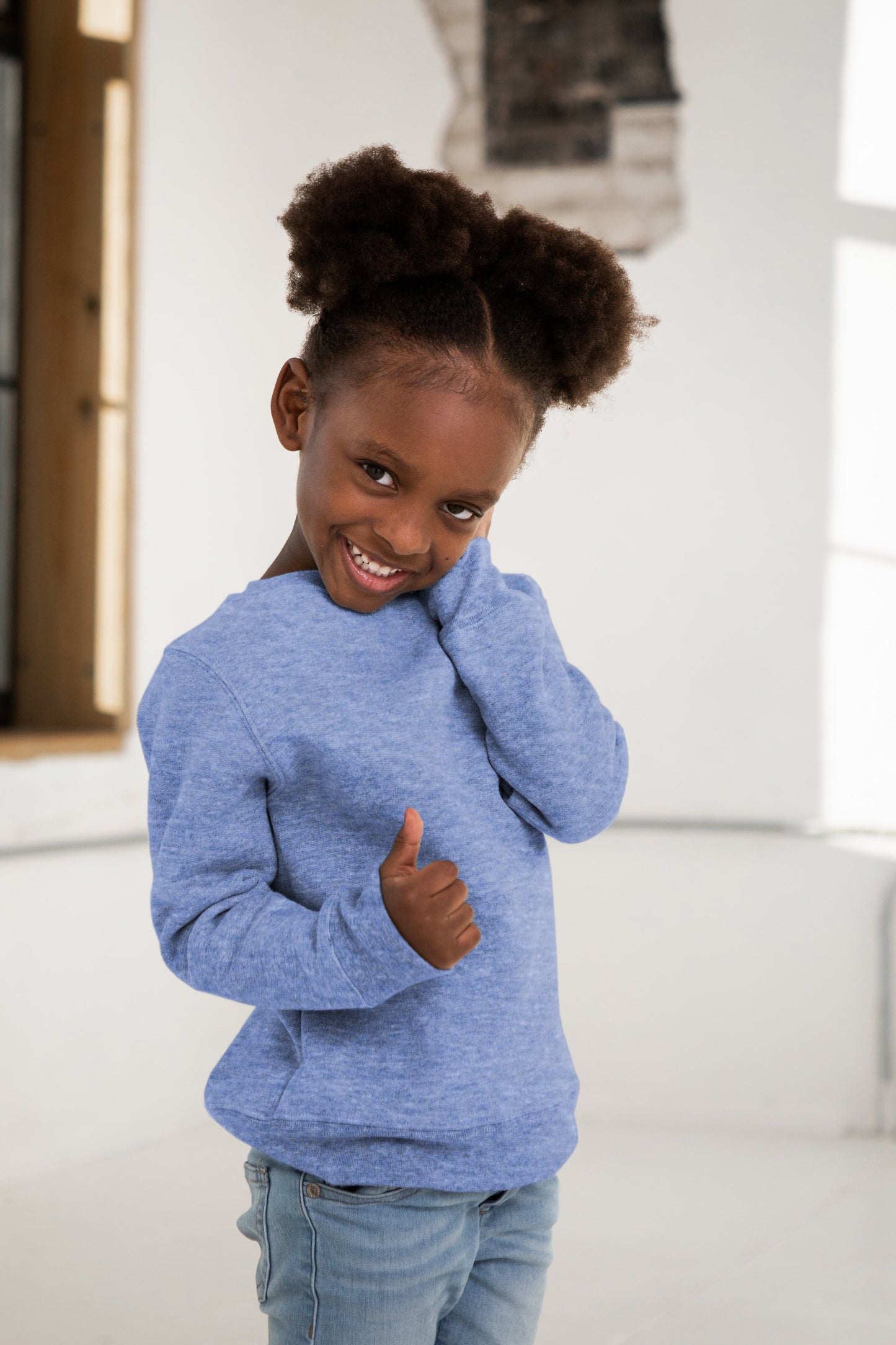 Youth Heathered Fleece Crew