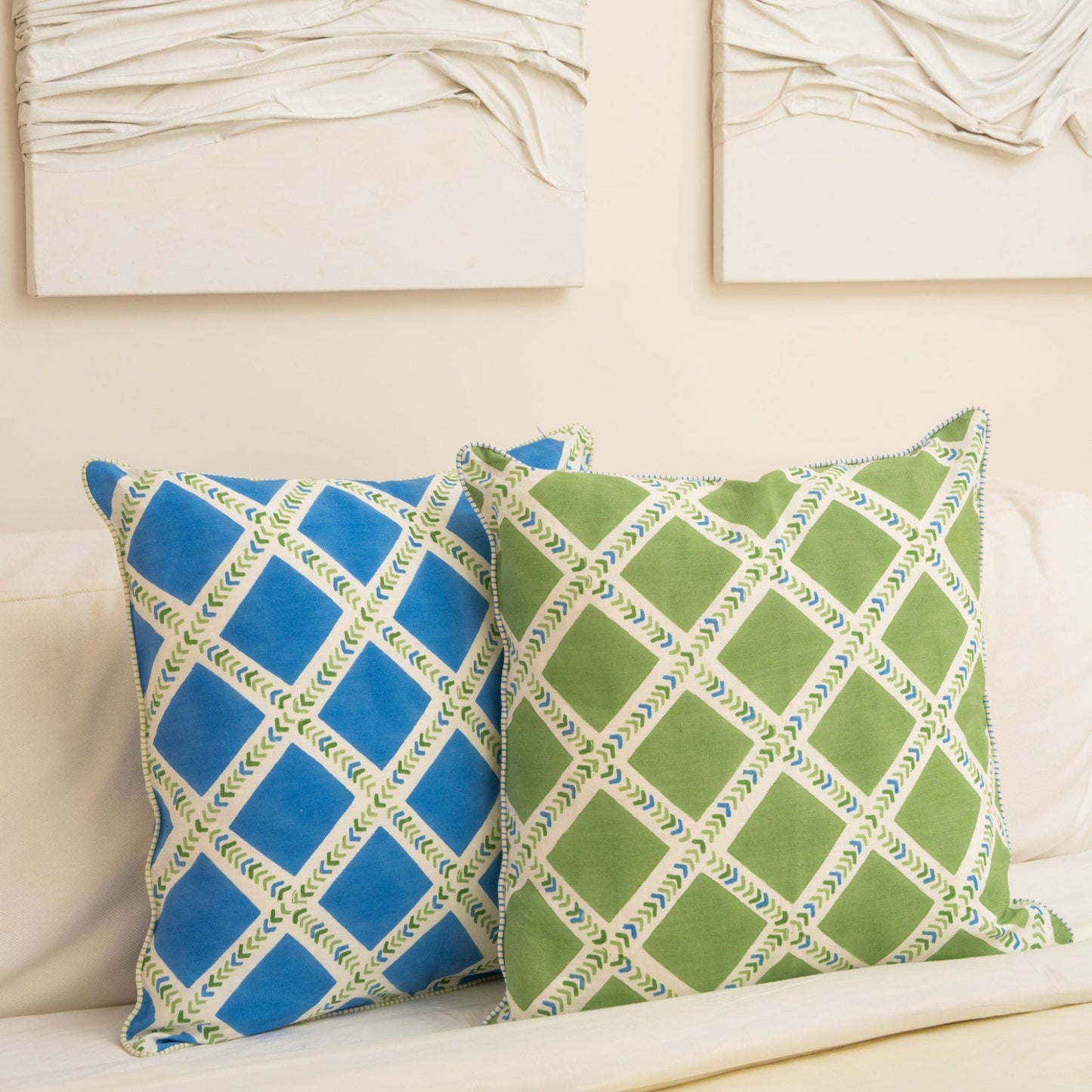 Mithya Linen Pillow Cover - Green