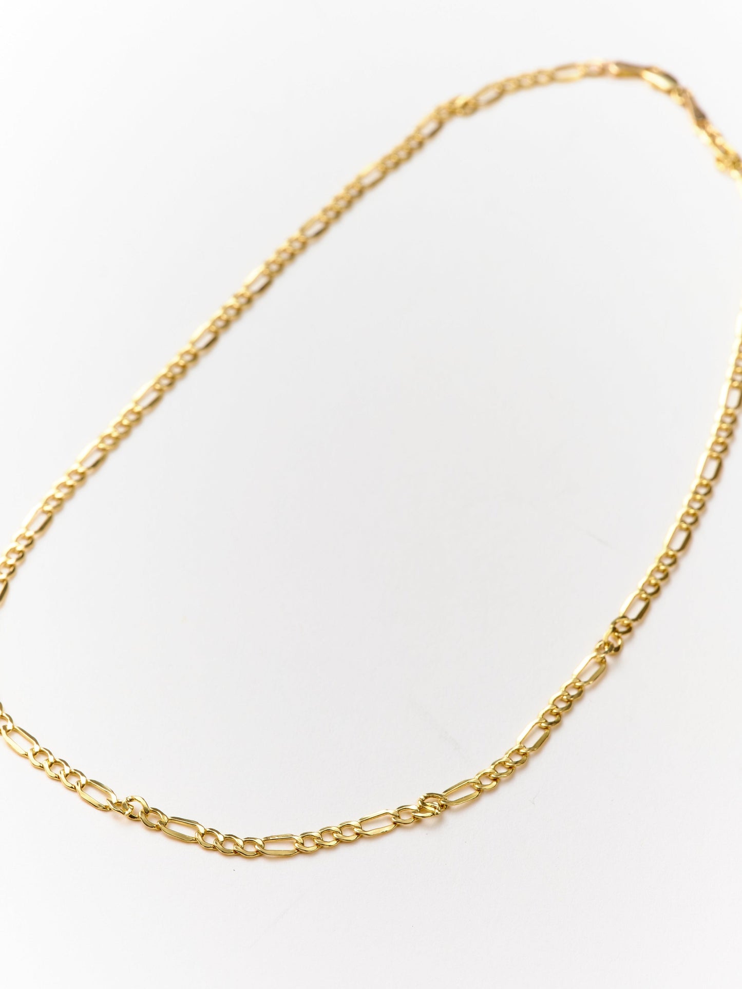 Harlow Figaro Chain Necklace 14K Solid Gold