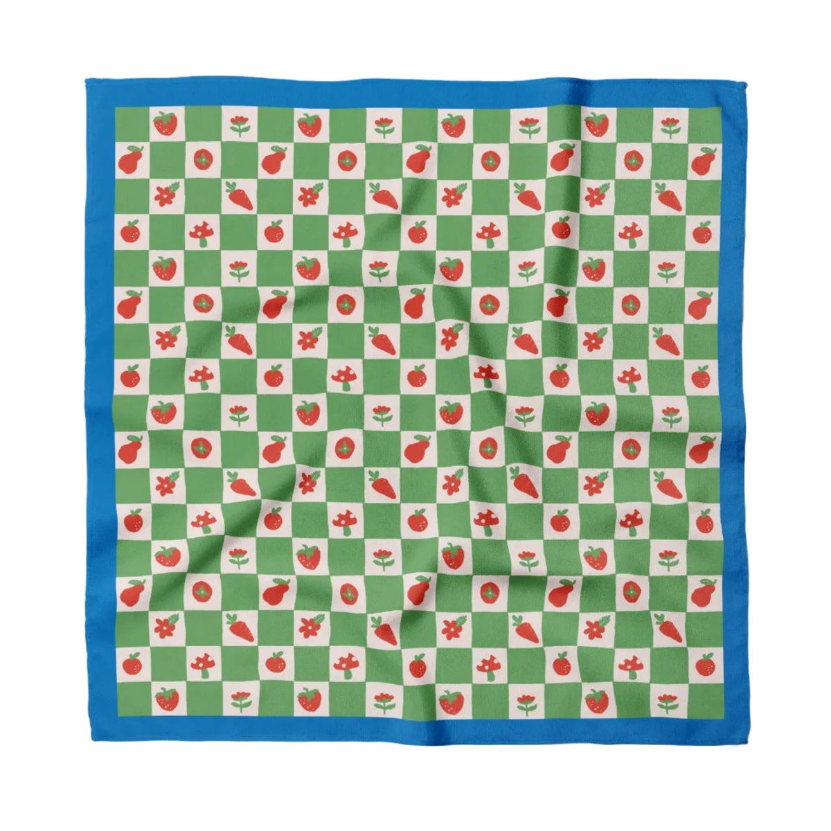 Green Checkers Cotton Bandana
