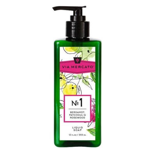 Via Mercato Nro. 1 Liquid Soap (Bergamot, Patchouli & Rosewood) 12oz