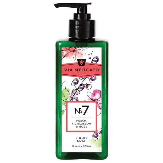 Via Mercato Nro. 7 Liquid Soap (Peach, Fig Blossom & Rose) 12oz