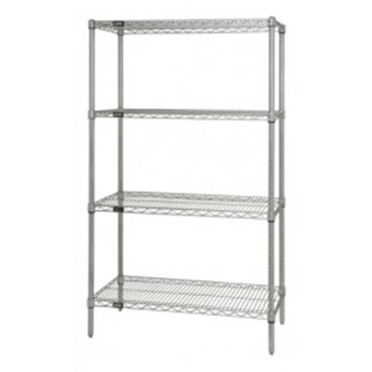 18"D x 42"W Stainless Steel Wire Shelves (4-Pack)
