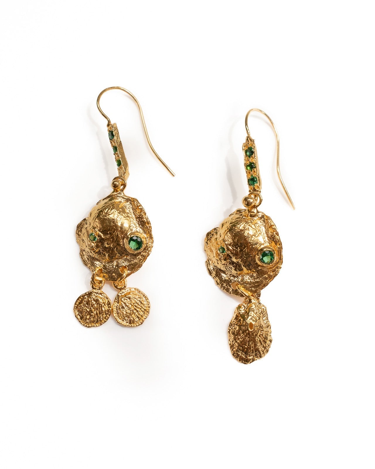 Rune of Pearth Emerald Stone Earrings