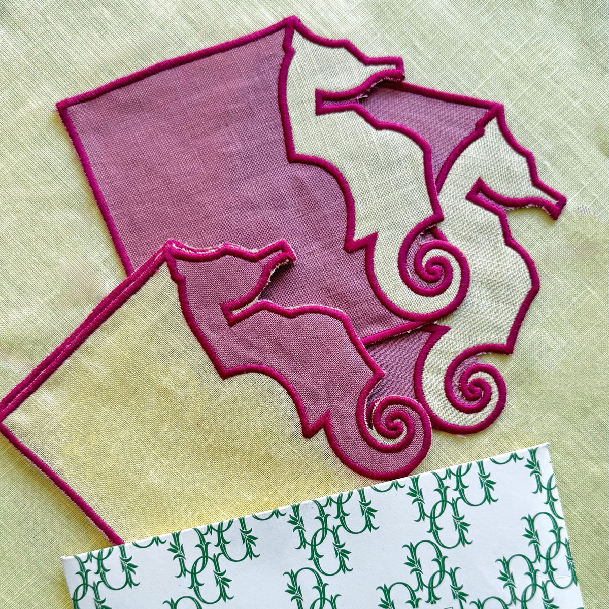 S/4 Seahorse Cocktail Napkins