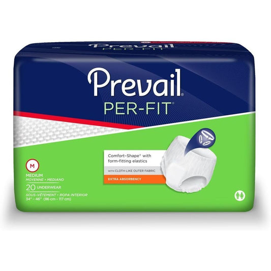 PREVAIL UNDERWEAR PER-FIT MED Size: 4X20(Box of 4)