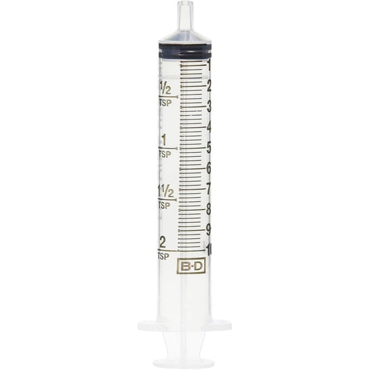 10 mL Amber Oral Dispensing Syringe with Tip Cap, Case/Box of 100