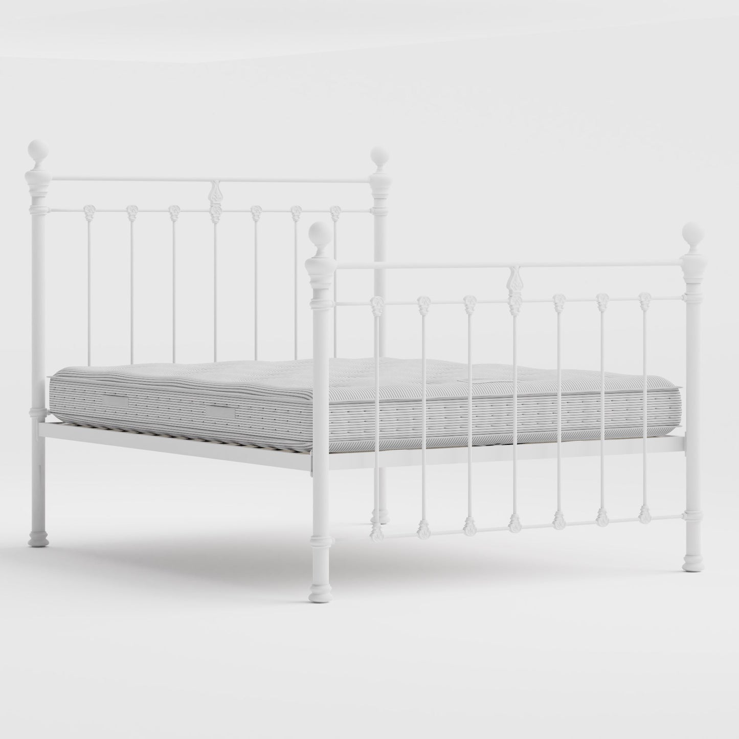 Castile Metal Bed Solo Satin White