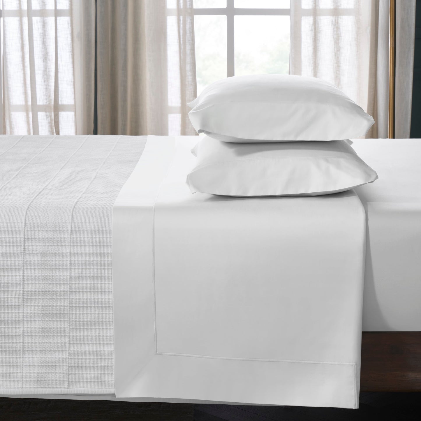 S/2 Corvelle Supima Cotton Sateen Pillowcases