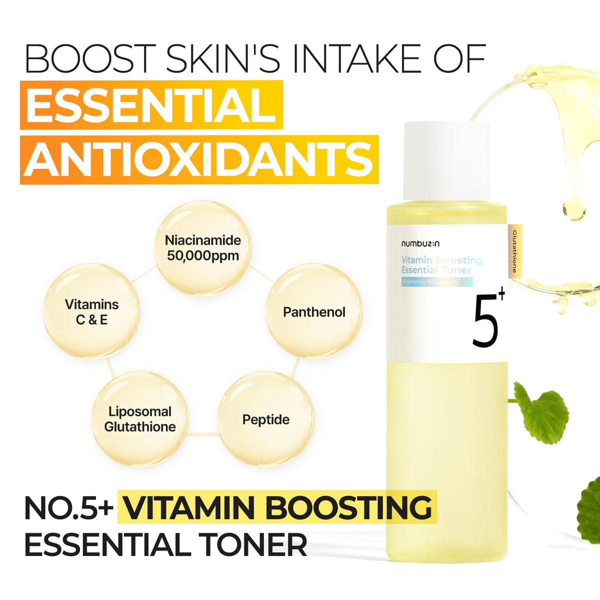 Numbuzin No. 5+ Glutathione Vitamin Concentrated Toner