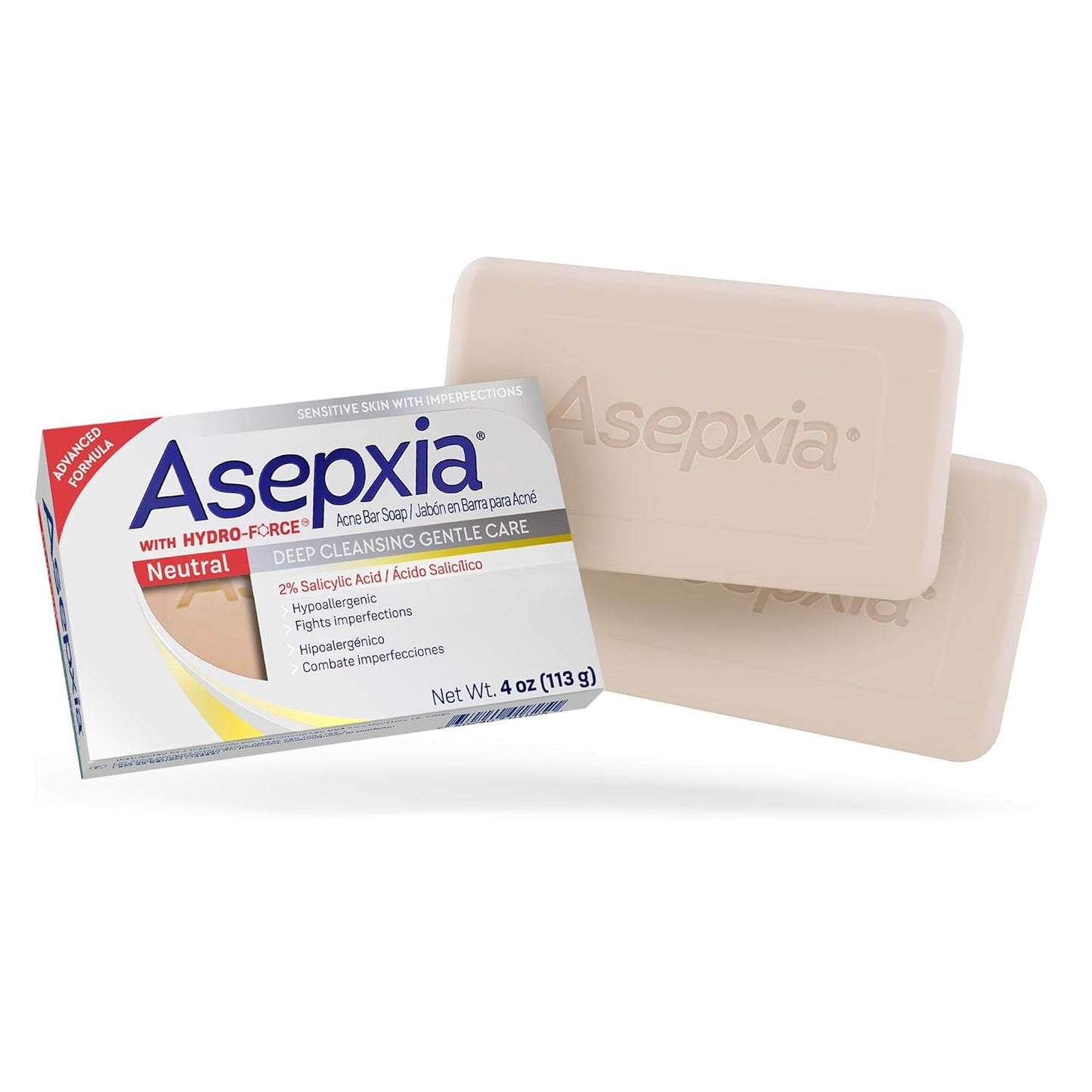 Asepxia Acne Treatment Neutral Hypoallergenic Bar Soap 4 oz