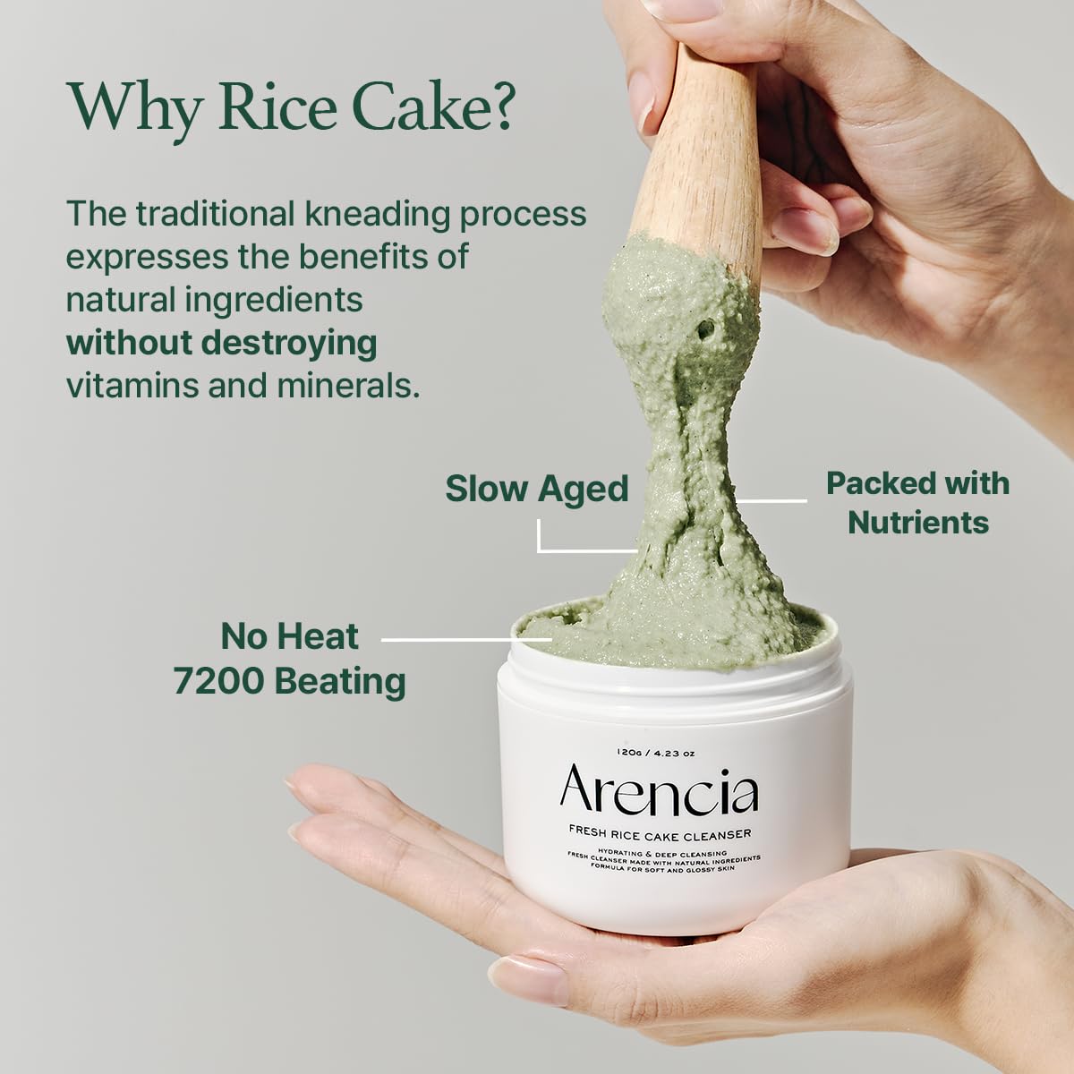 Arencia Fresh Green Rich Mochi Cleanser