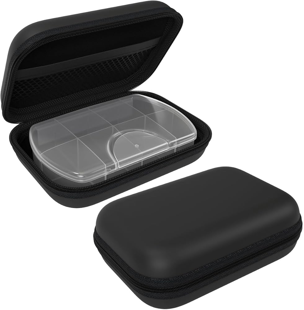 Ezy Dose Hard Shell Travel Pill Organizer Case
