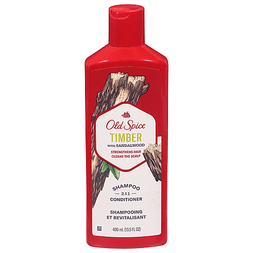 Old Spice Shampoo & Conditioner, Timber With Sandalwood, 2 In 1 13.5 Fl Oz