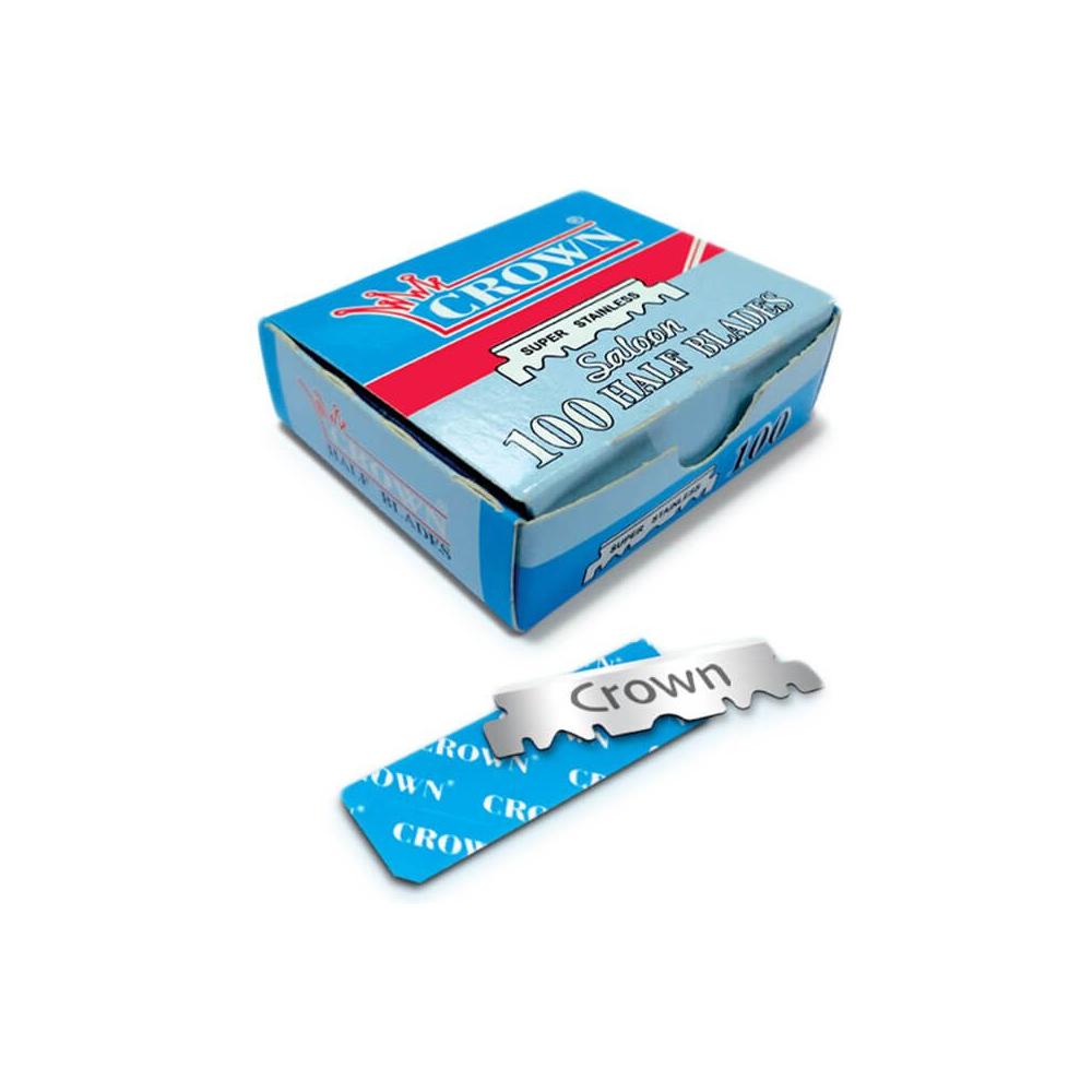 Crown Super Shaving Blades Razor Single Edge Half Straight Barber  100 Blades