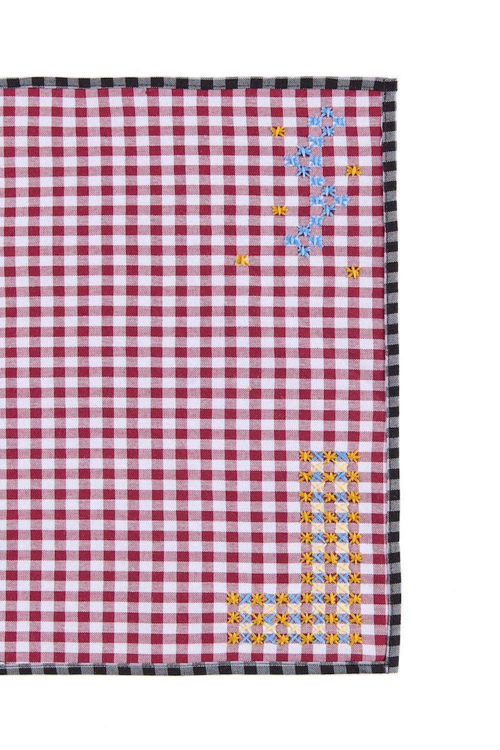 S/2 Estrellas Embroidered Placemat - Burgundy