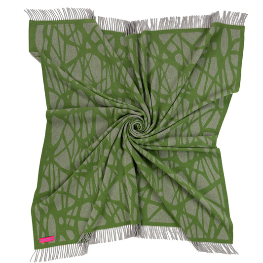 Southampton Home Monarch Merino Fleece Throw ~ Green ~