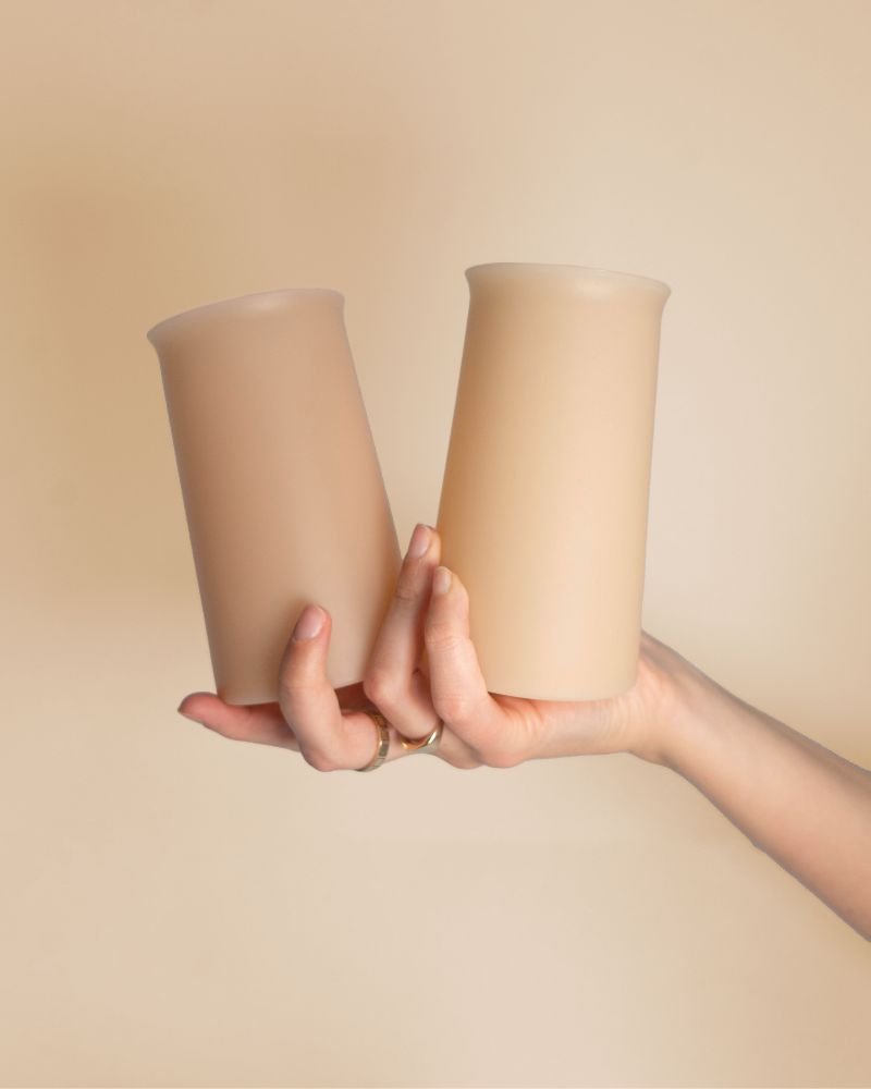 wheat + oat | stegg |  silicone unbreakable highball glasses