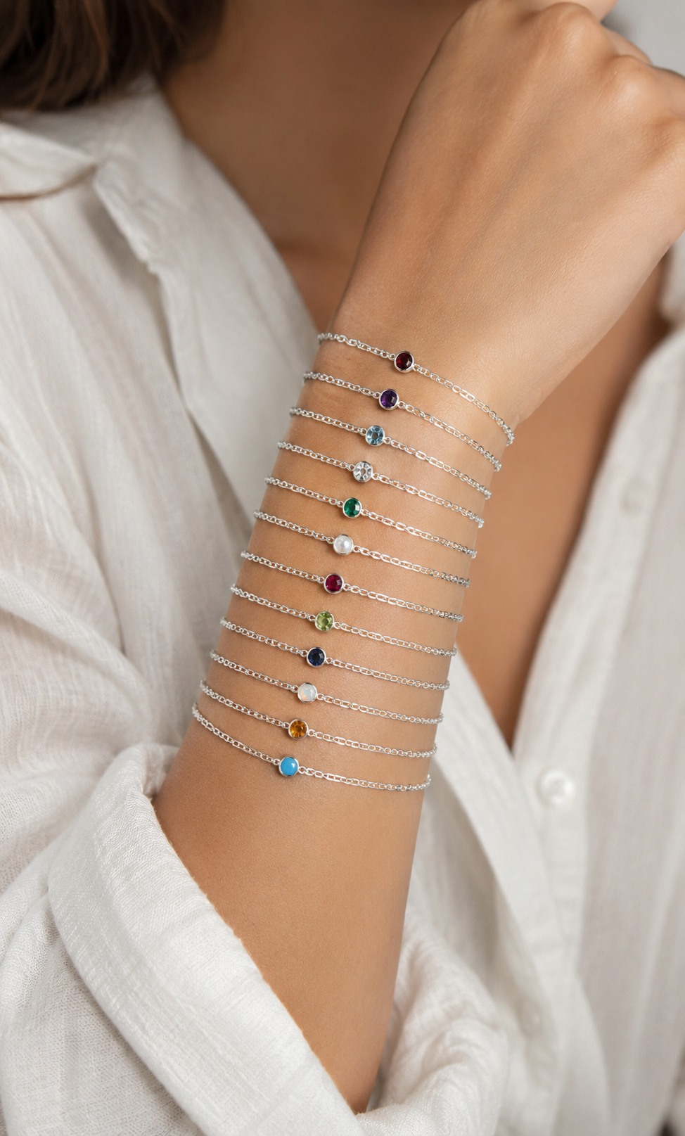 Single Birthstone Bracelets