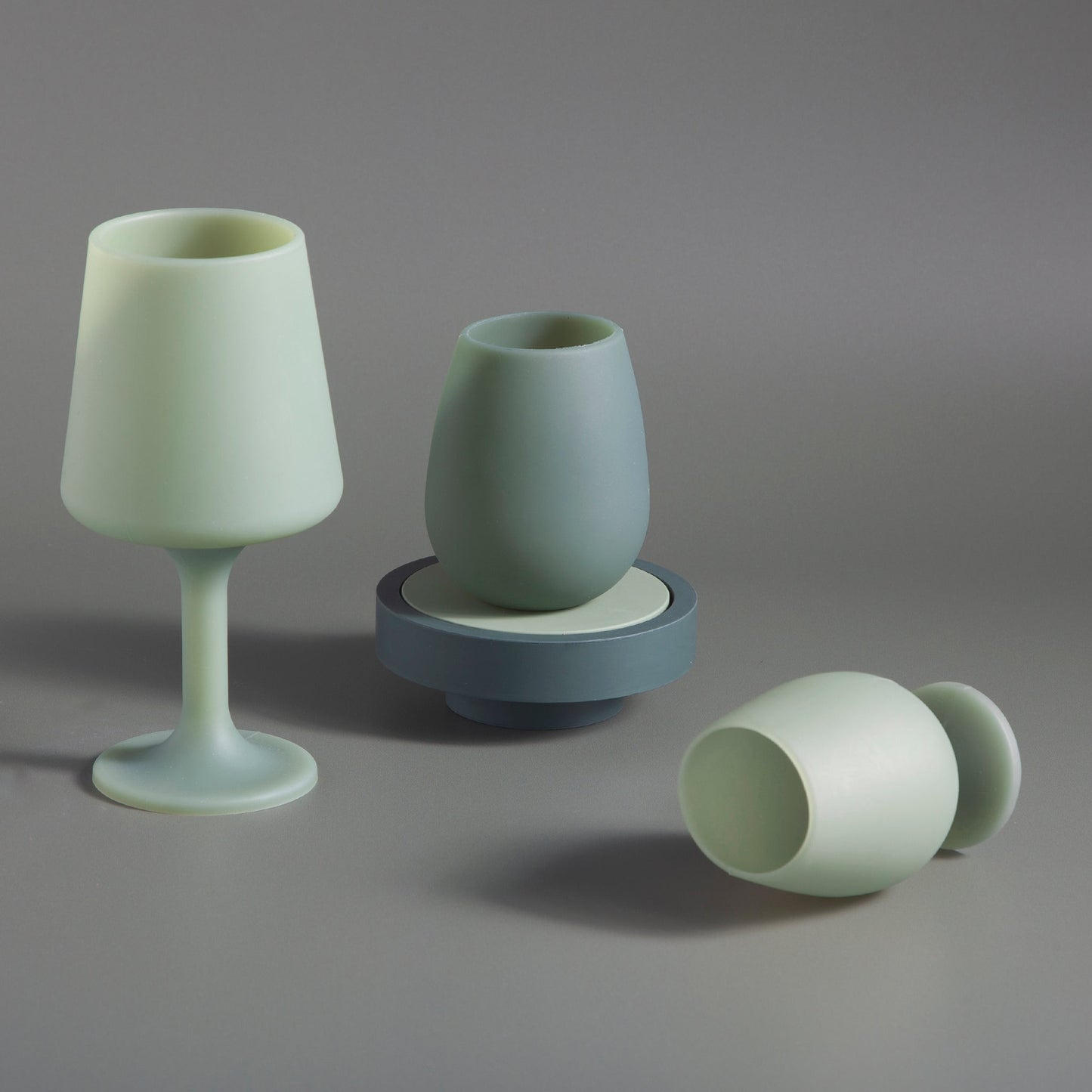 sage + olive | swepp | silicone unbreakable wine glasses