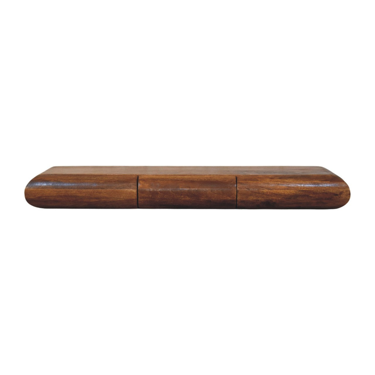 Solid Wood Solis Linear Console 3 Drawers brown