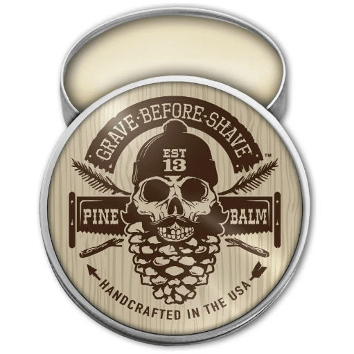 Grave Before Shave Pine Scent Beard Balm pine cedar Wood Scent  2 oz