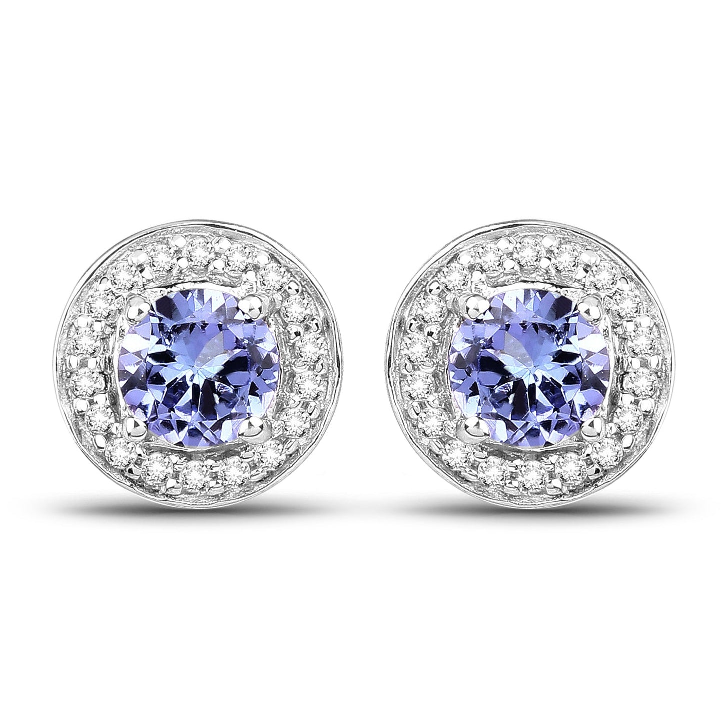 3.22 Carat Genuine Tanzanite & White Topaz .925 Sterling Silver Ring