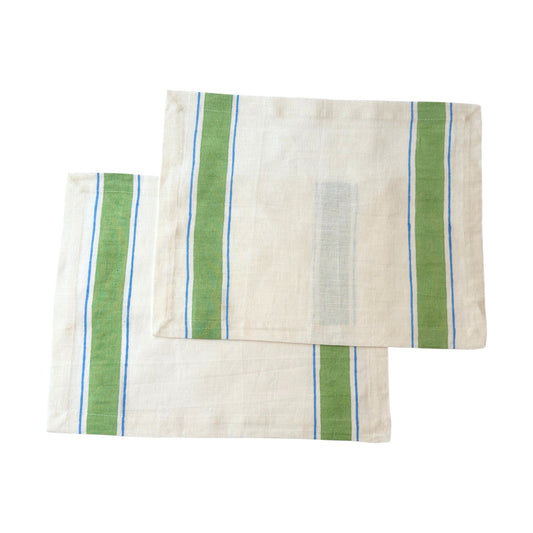 Leher Linen Placemats - Green (Set of 2)