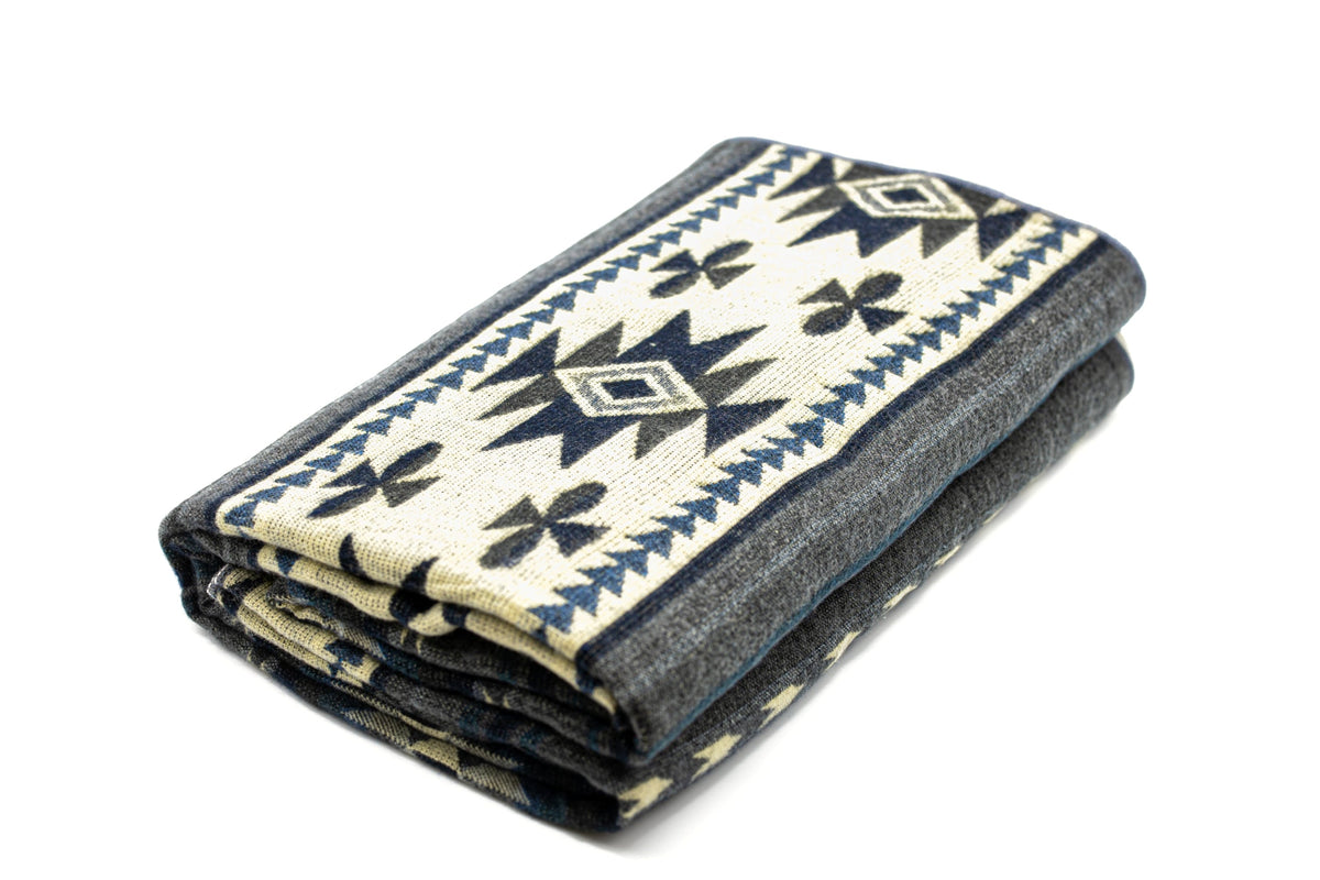Yachana Collection - Geometric Blue Gray and Cream