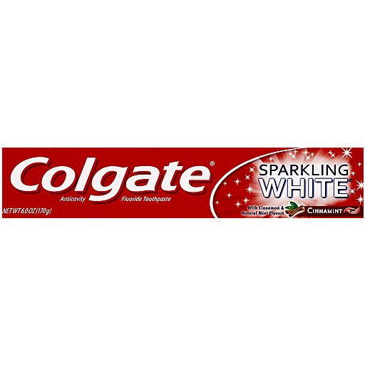 Colgate Sparkling White Toothpaste, Anticavity Fluoride, Cinnamon, Gel