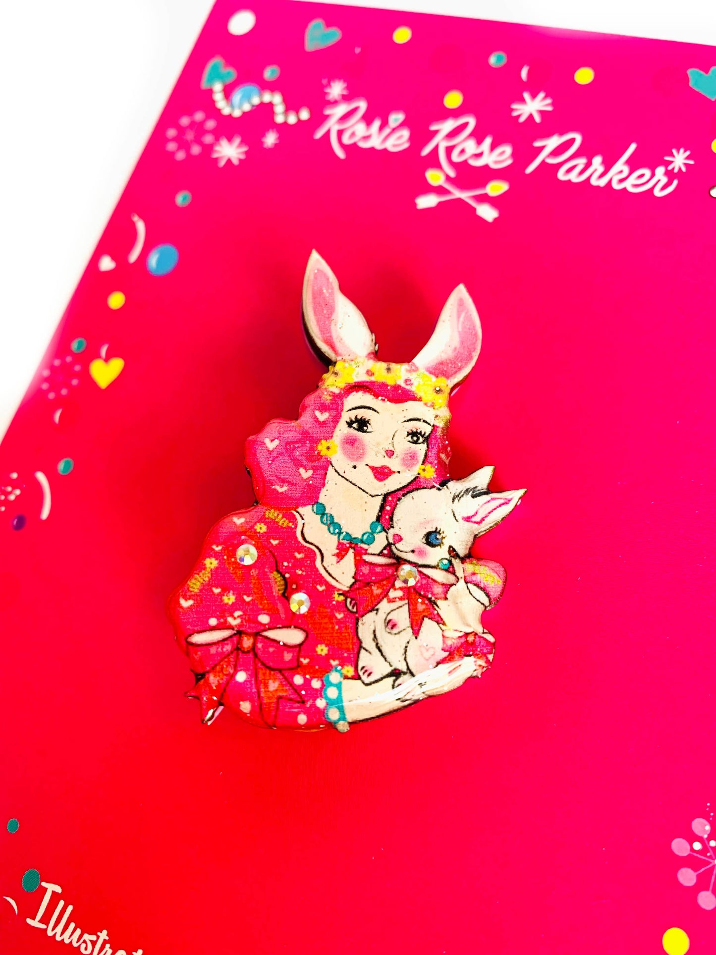 Bunny Girl Brooch by Rosie Rose Parker