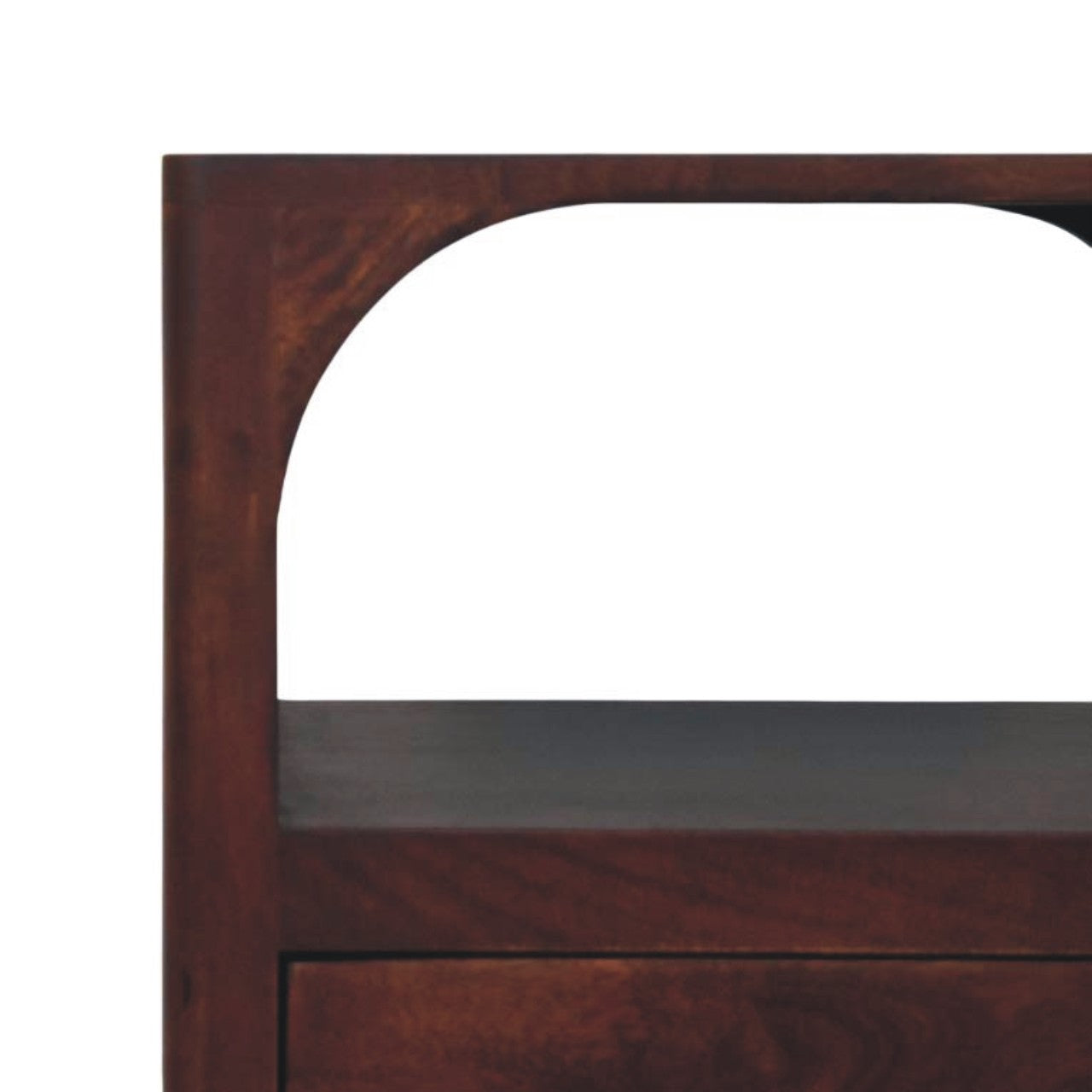 Solid Wood Arched Edge Bedside Table