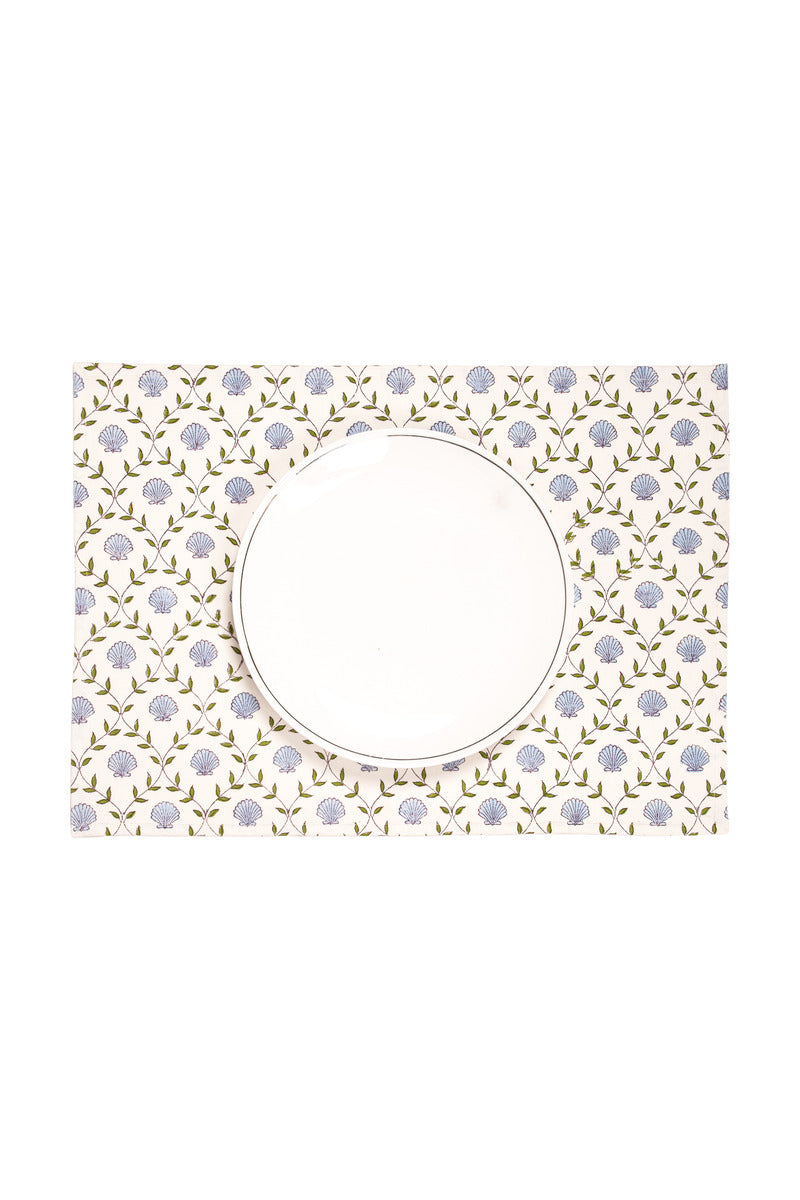 Seashell Blockprint Placemat