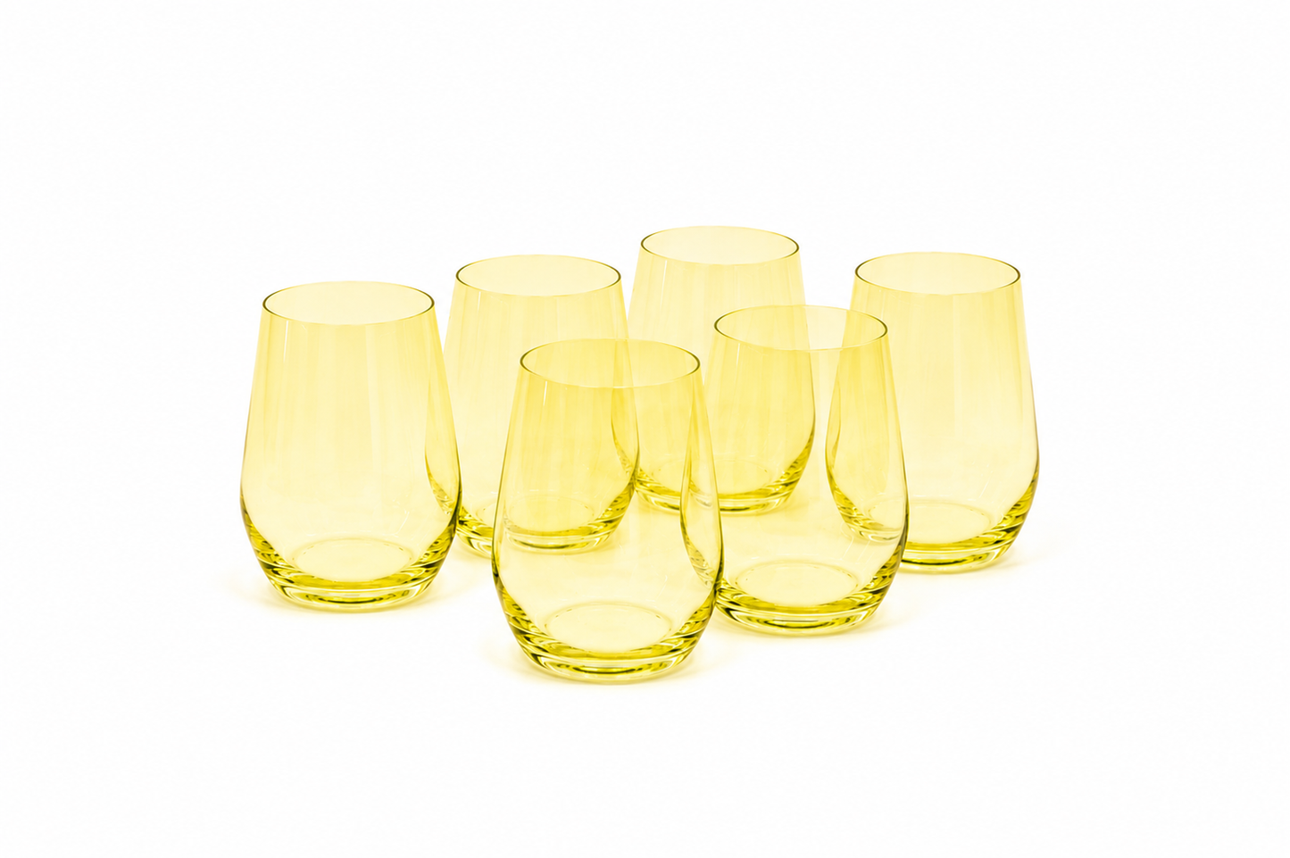 Lemon Drop - Colored Wine Glass