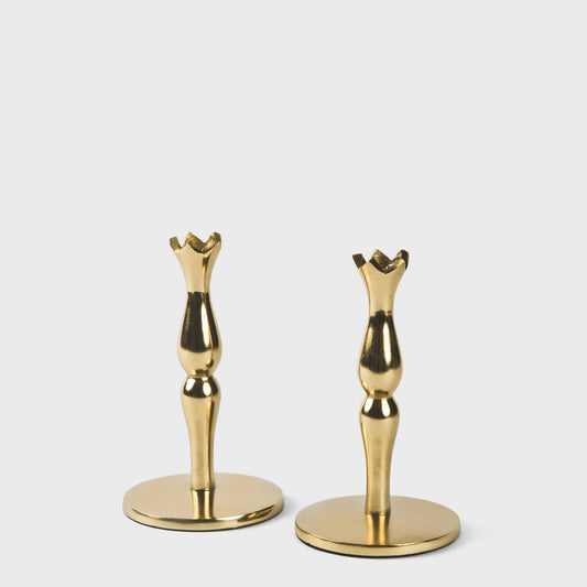 Holiday Accents Brass Candlesticks – Set of 2