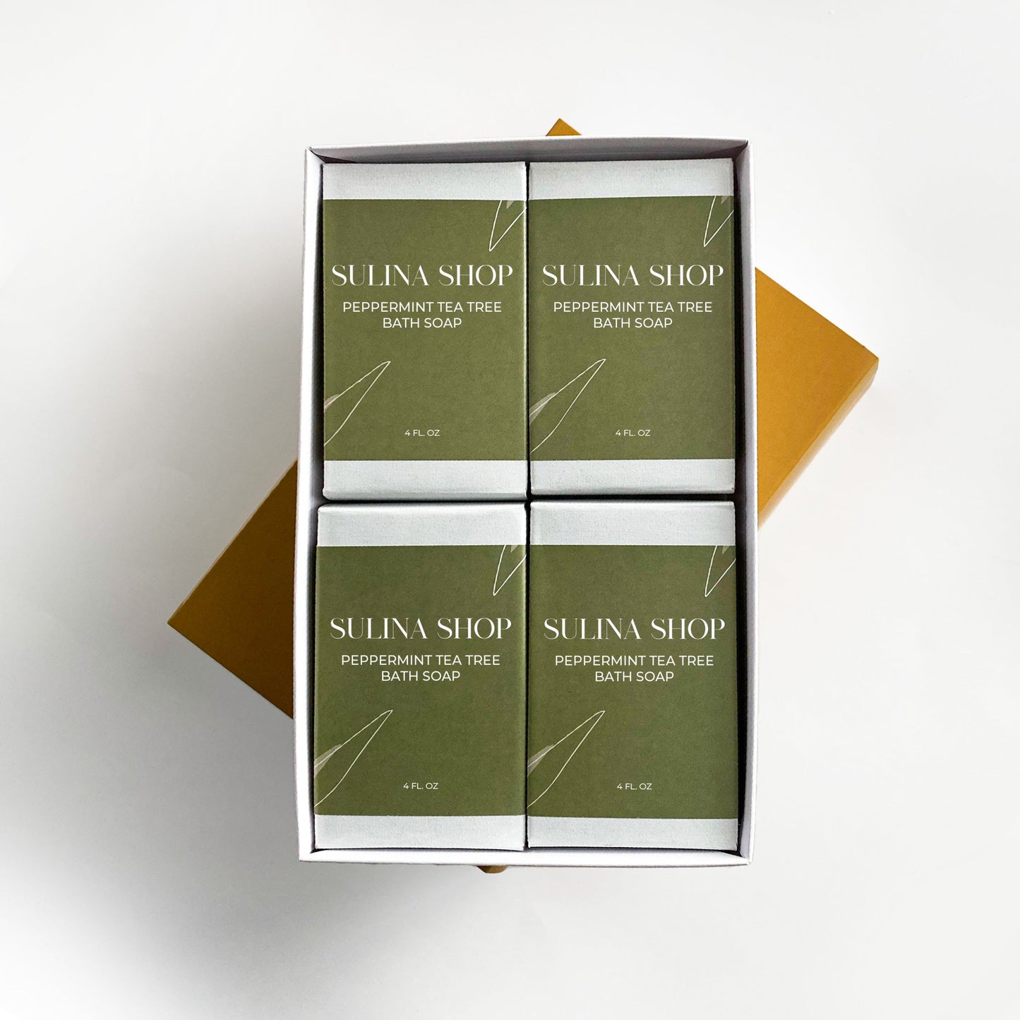 Peppermint Tea Tree Bath Soap - Set of 4