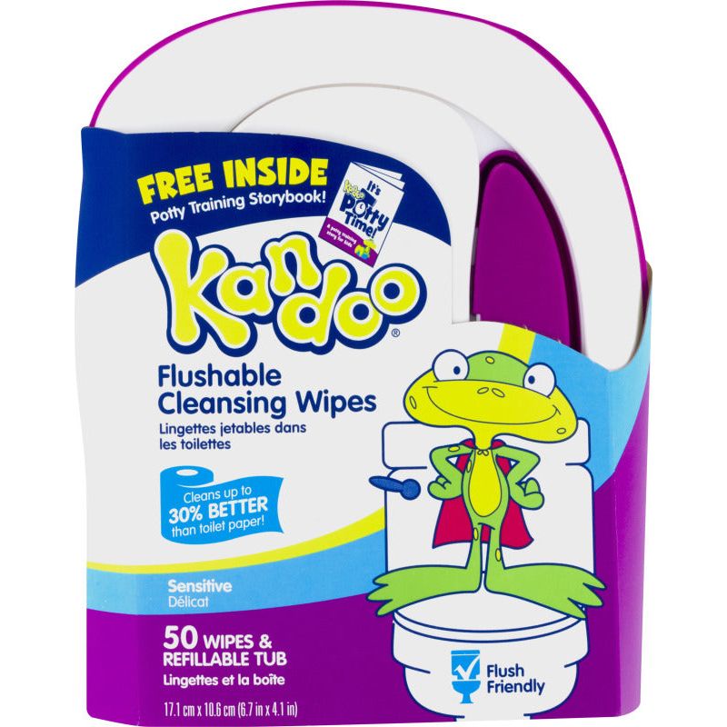 Kandoo Cleansing Wipes, Flushable, Sensitive