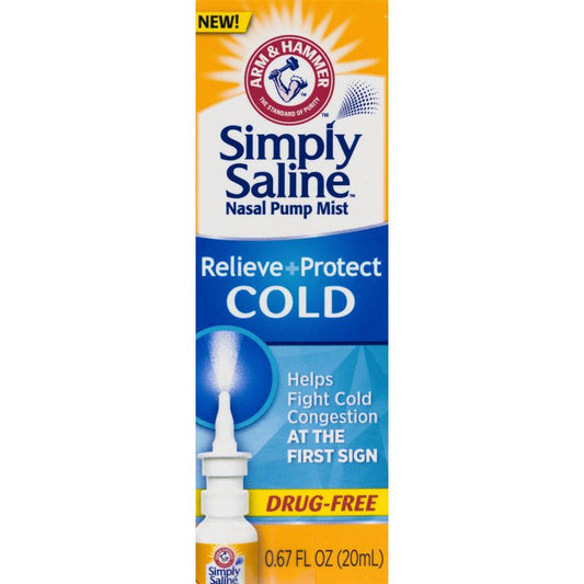 Arm & Hammer Simply Saline Nasal Pump Mist Relieve+Protect Cold