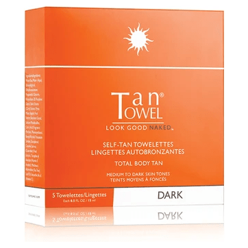 Tan Towel Total Body Dark Tan Towelette 5-Pack