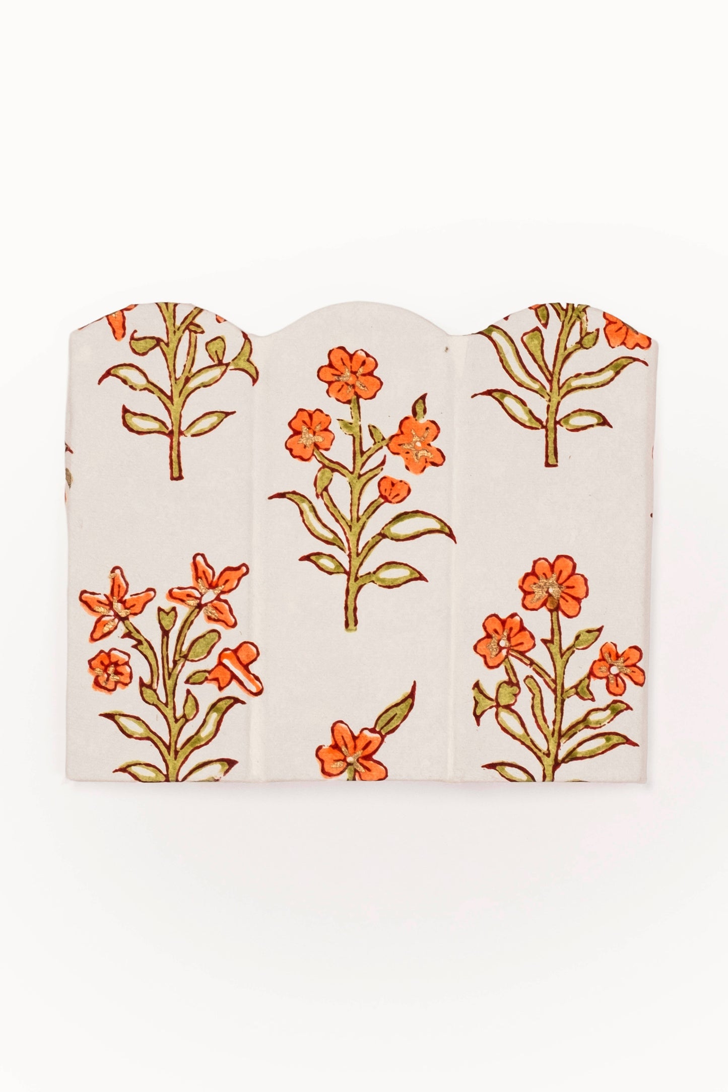 Block Print Pencil Holder - Leela Apricot (Collapsible)