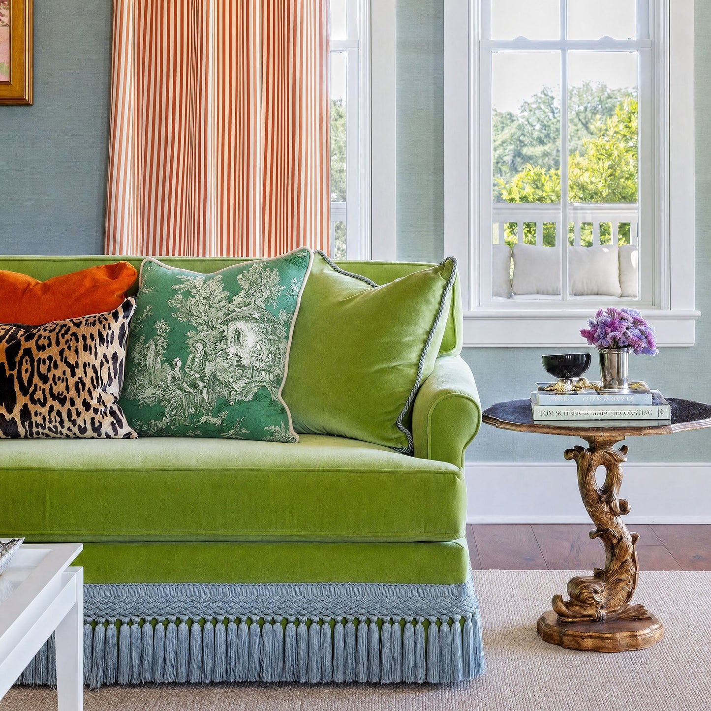 Naples green cushion pillow cover