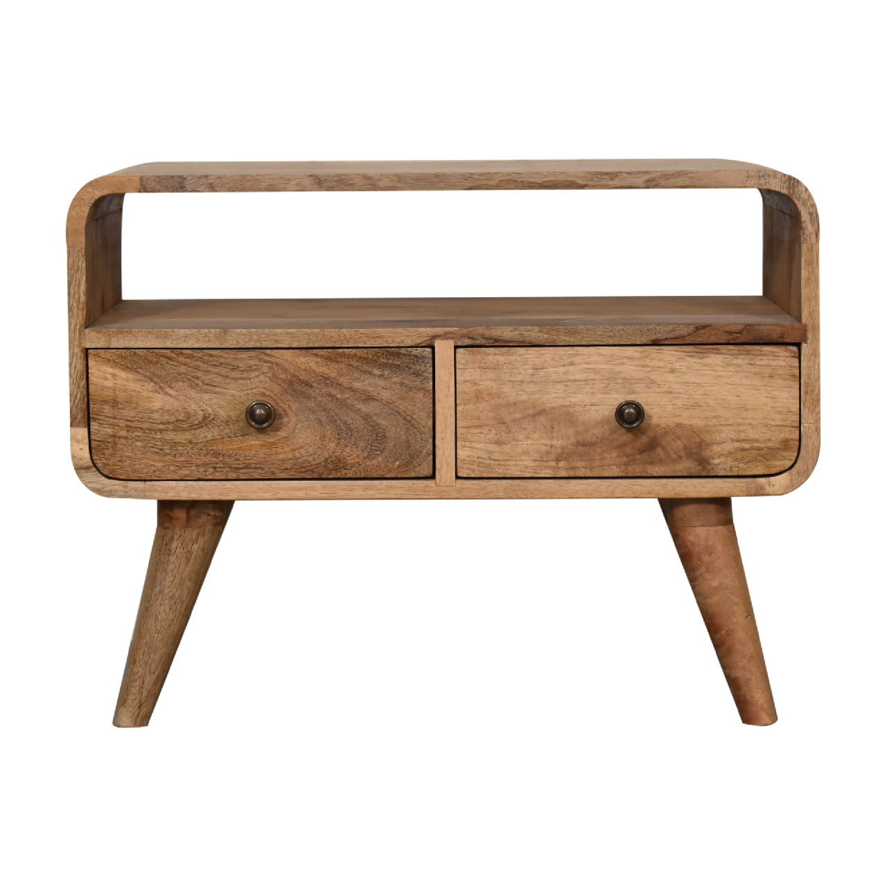 Solid Wood Mini Curved Media Unit