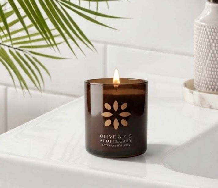 Olive & Fig Apothecary Desert Santal scented 2-wick 11 oz candle