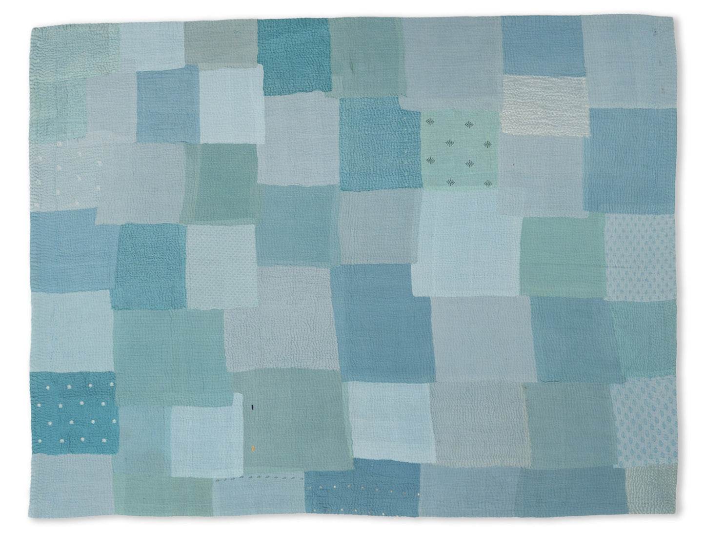 Night Sky Fray Patch Kantha Throw