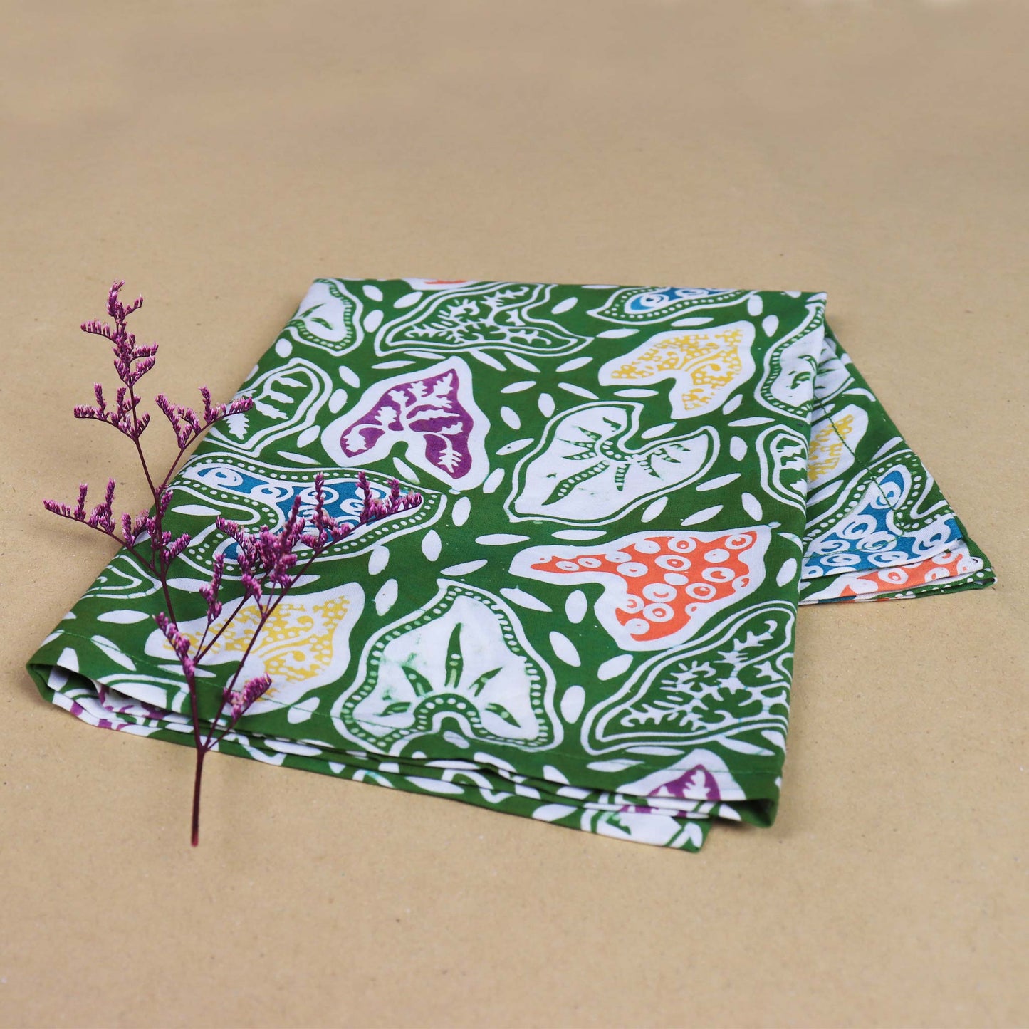 Batik Tea Towel Hand Dyed, Taro Leaf, Hand Dyed, 100% Cotton