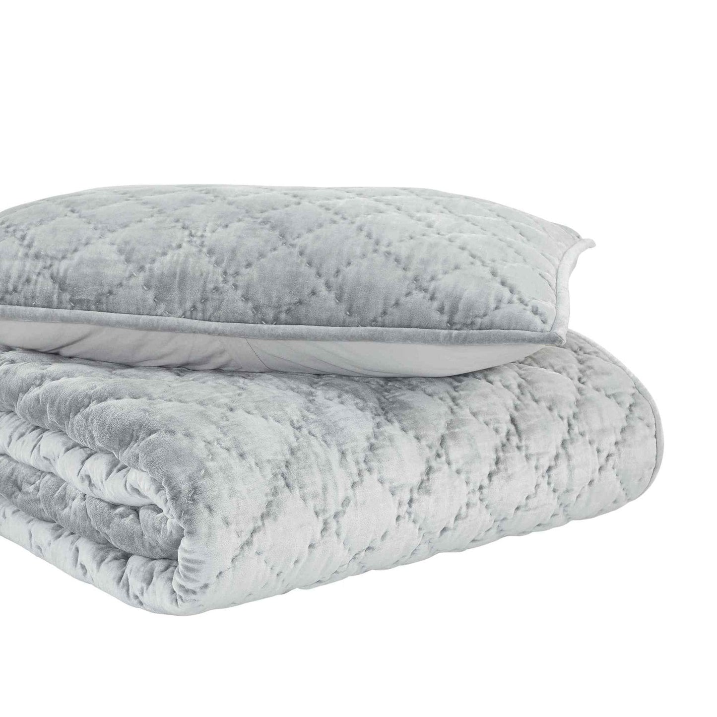 Clermont Diamond Velvet Quilt - Clearance