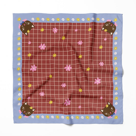 Chat au Chocolat  Cotton Silk Bandana