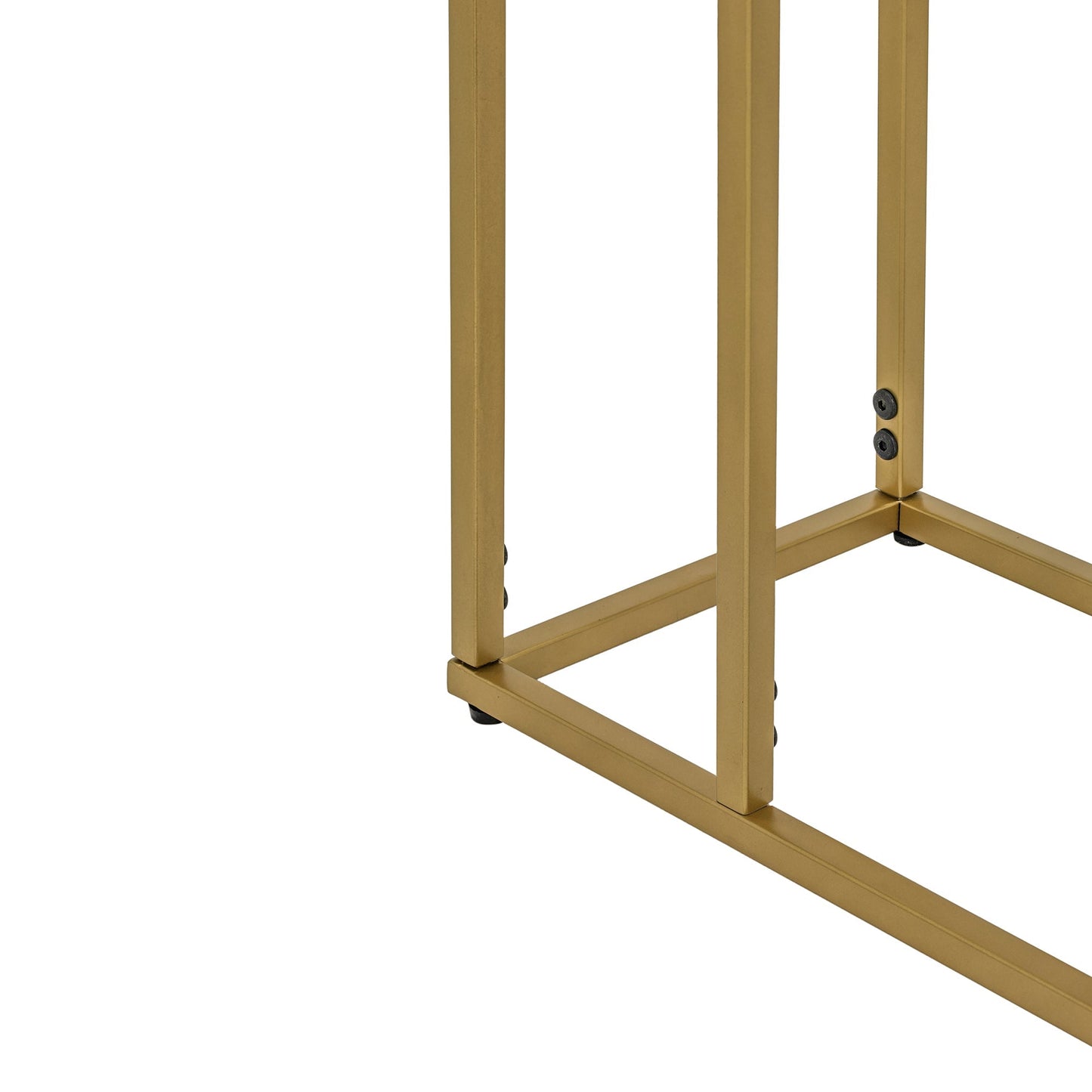 C-Shape Side Table with Marble Top